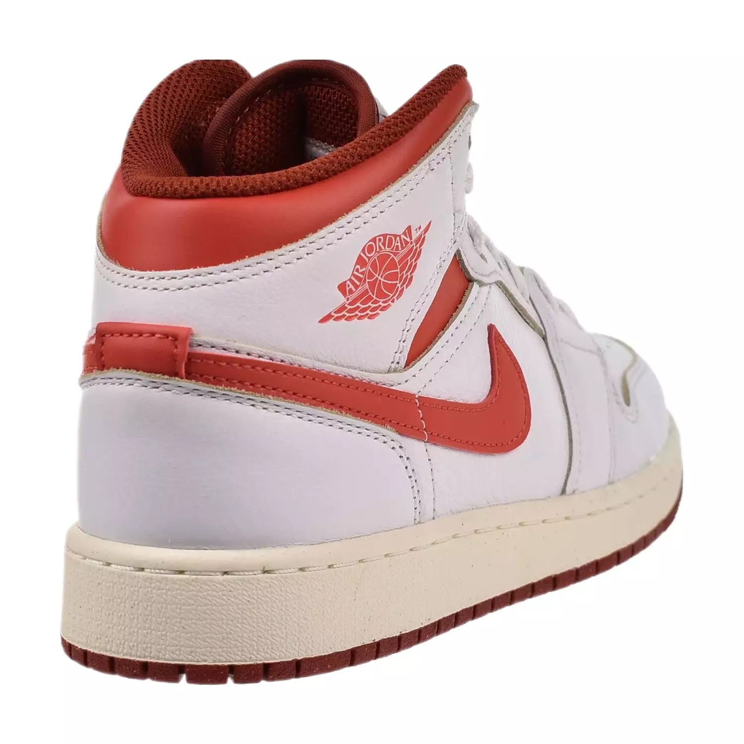 Jordan 1 Mid SE (GS) Big Kid's Shoes White-Lobster-Dune Red