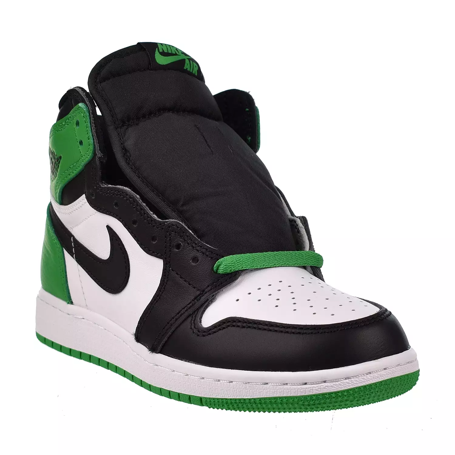 Jordan 1 Retro High OG (GS) Big Kids' Shoes Black-Lucky Green-White