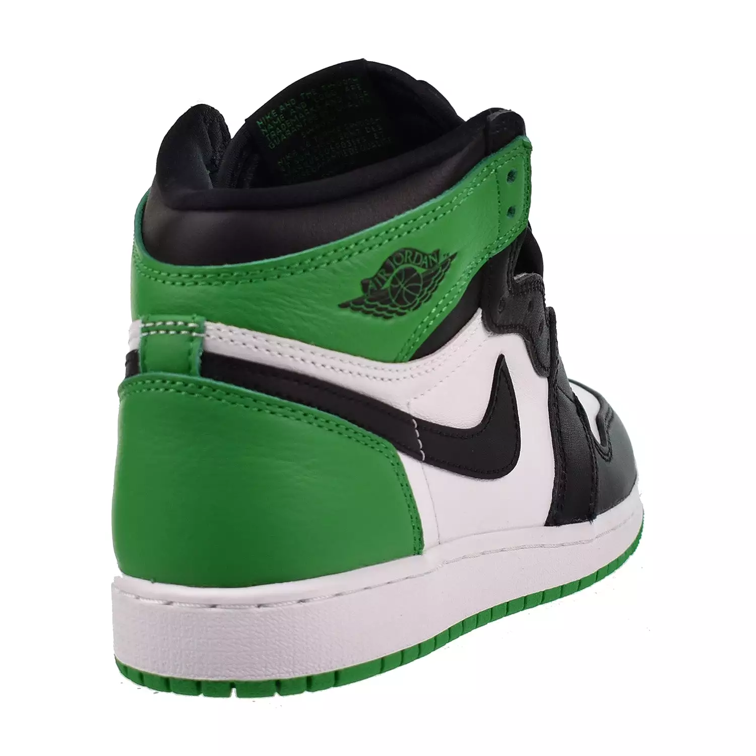 Jordan 1 Retro High OG (GS) Big Kids' Shoes Black-Lucky Green-White