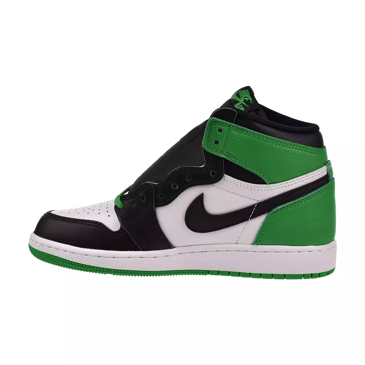 Jordan 1 Retro High OG (GS) Big Kids' Shoes Black-Lucky Green-White