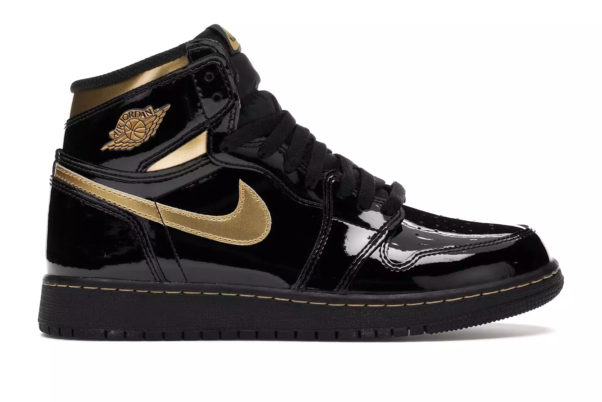 Jordan Retro 1 High Black Metallic Gold (GS) 2020