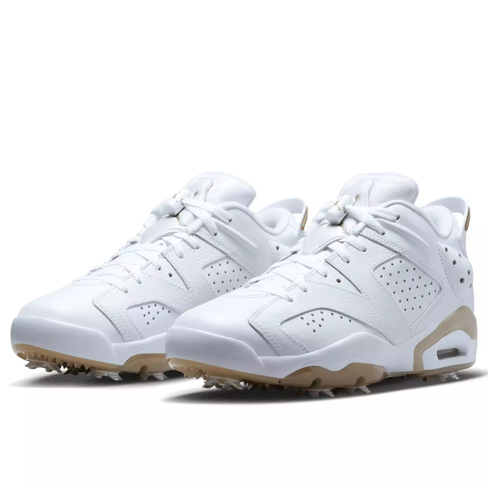 Jordan Retro 6 Golf Shoes White/Brown - AW23