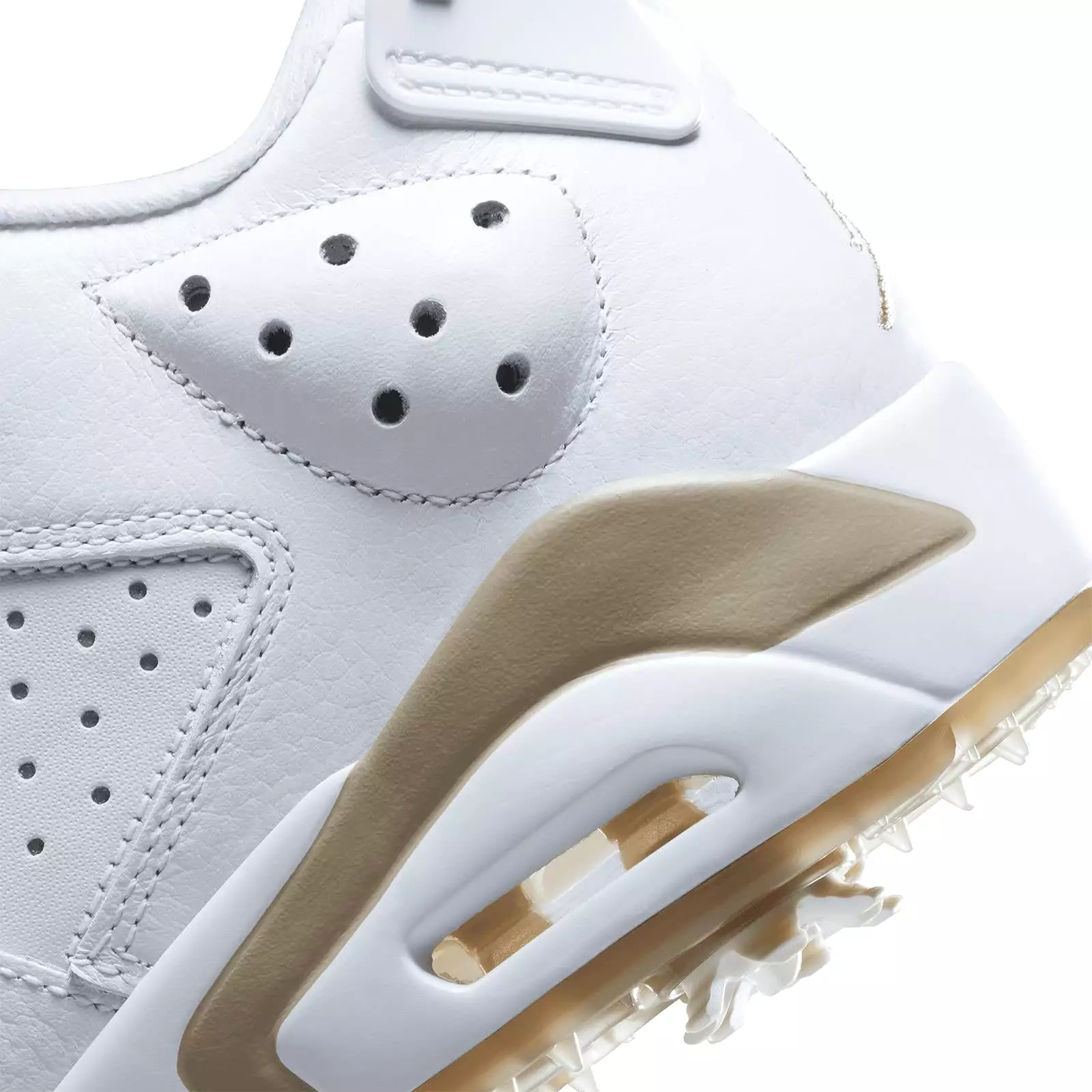 Jordan Retro 6 Golf Shoes White/Brown - AW23