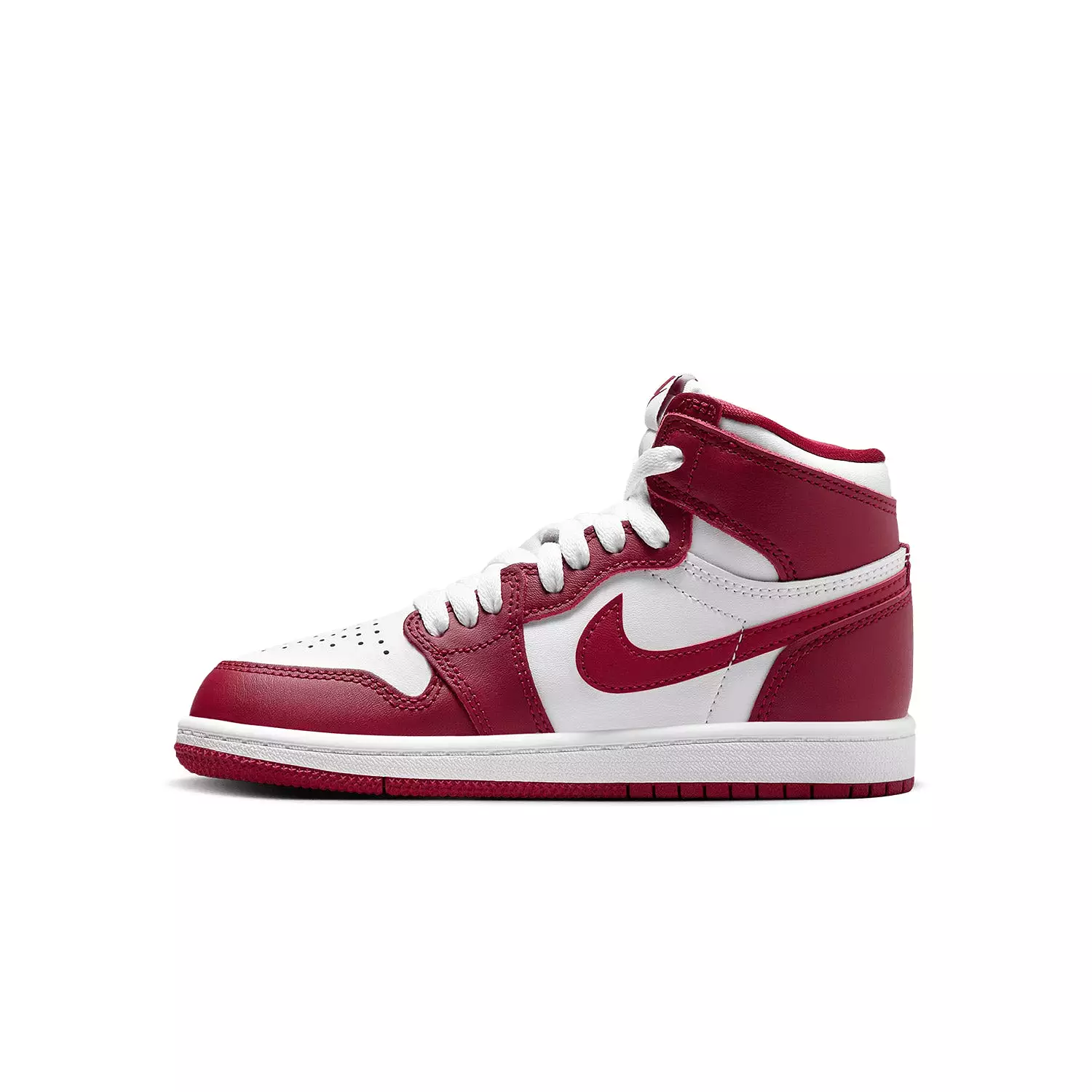 Kid's Air Jordan 1 Retro OG White Team Red Pre School