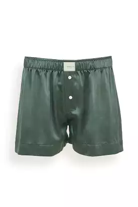 La Boxer Classica Silk Boxer in Forest