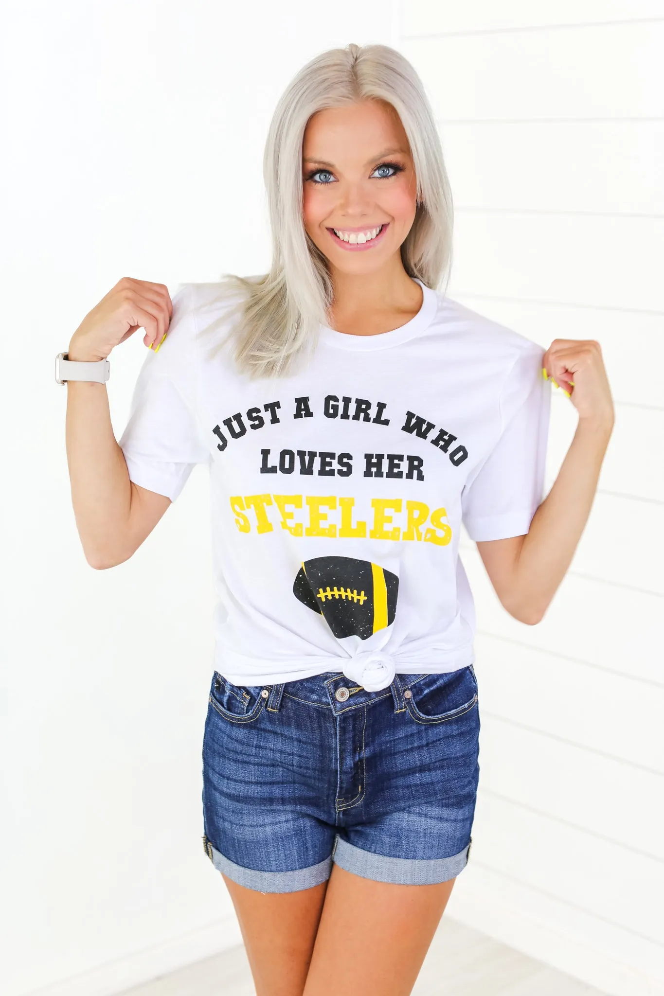 Loves Her Steelers Graphic Tee