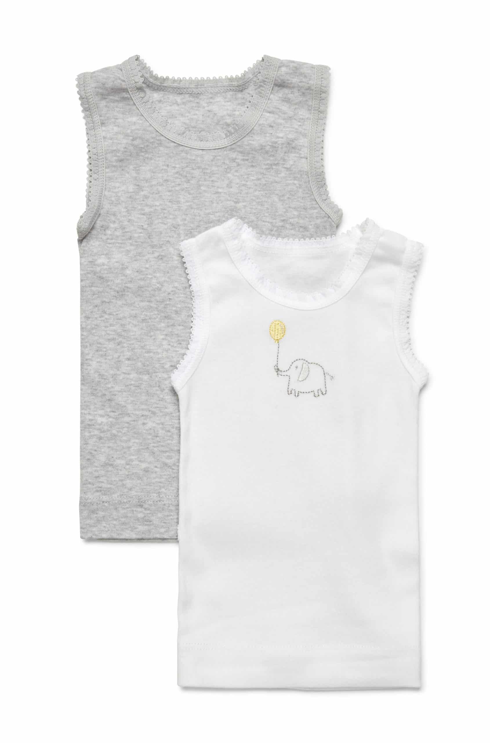 Marquise Two Pack Singlets Elephant