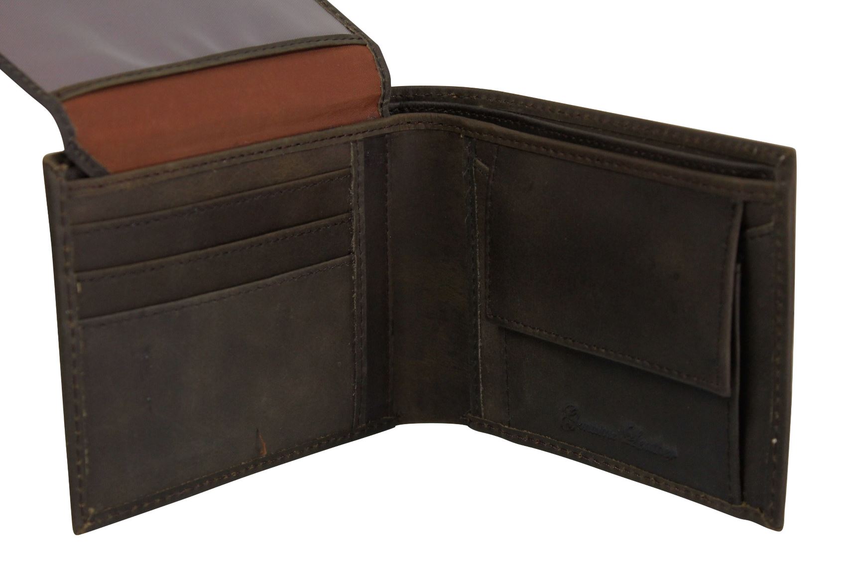 Mens Genuine Leather Wallet by Xact Clothing Embossed Hasta La Vista