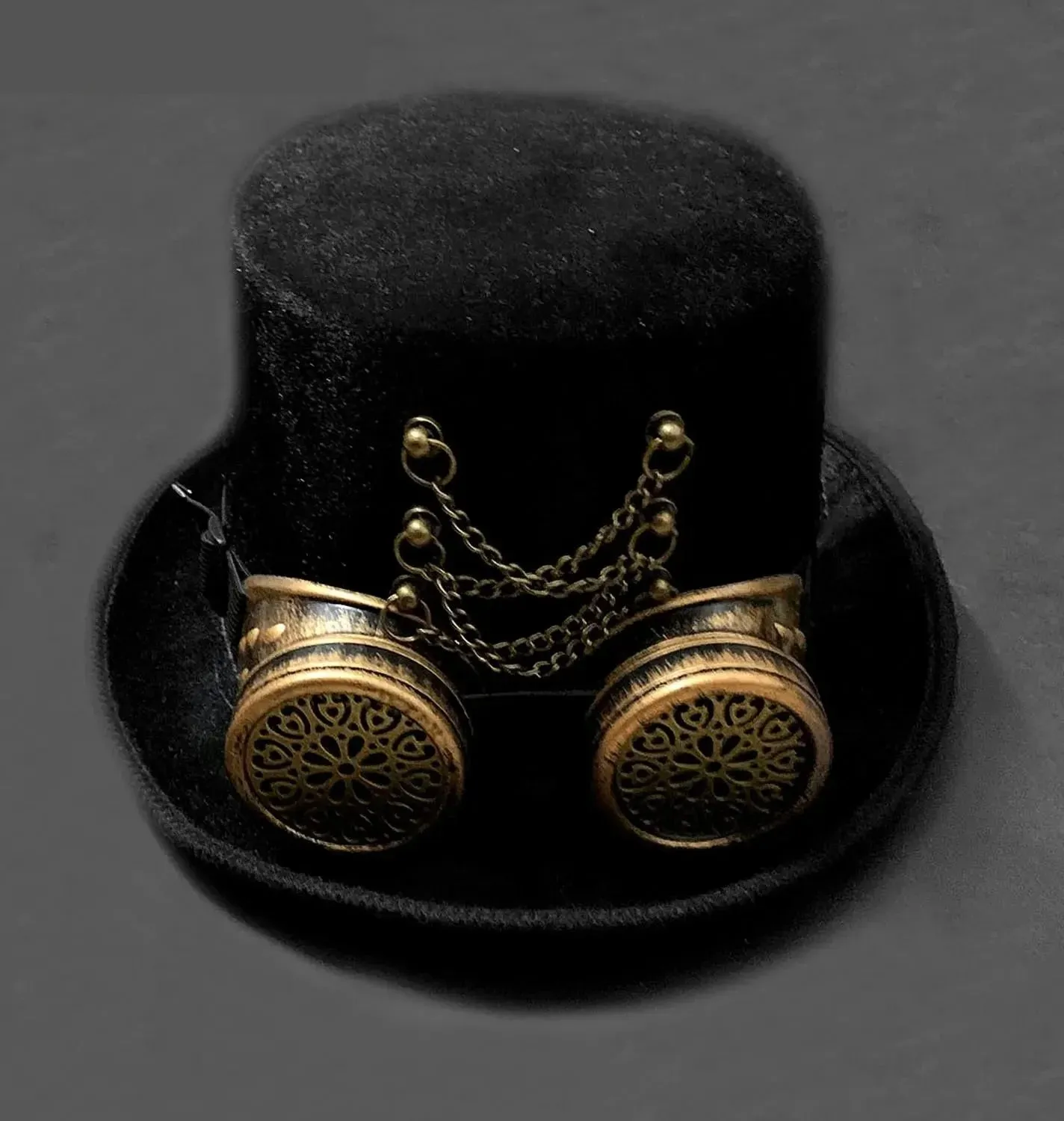 Men's Retro Punk Gothic Steampunk Black Cosplay Costume Top Hats