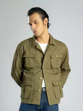 Modern Safari Jacket - Army Green