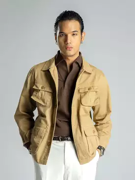 Modern Safari Jacket -  Khakis