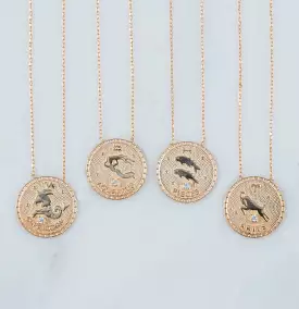 Natalie B. Capricorn Redone Vintage Inspired Zodiac Necklaces