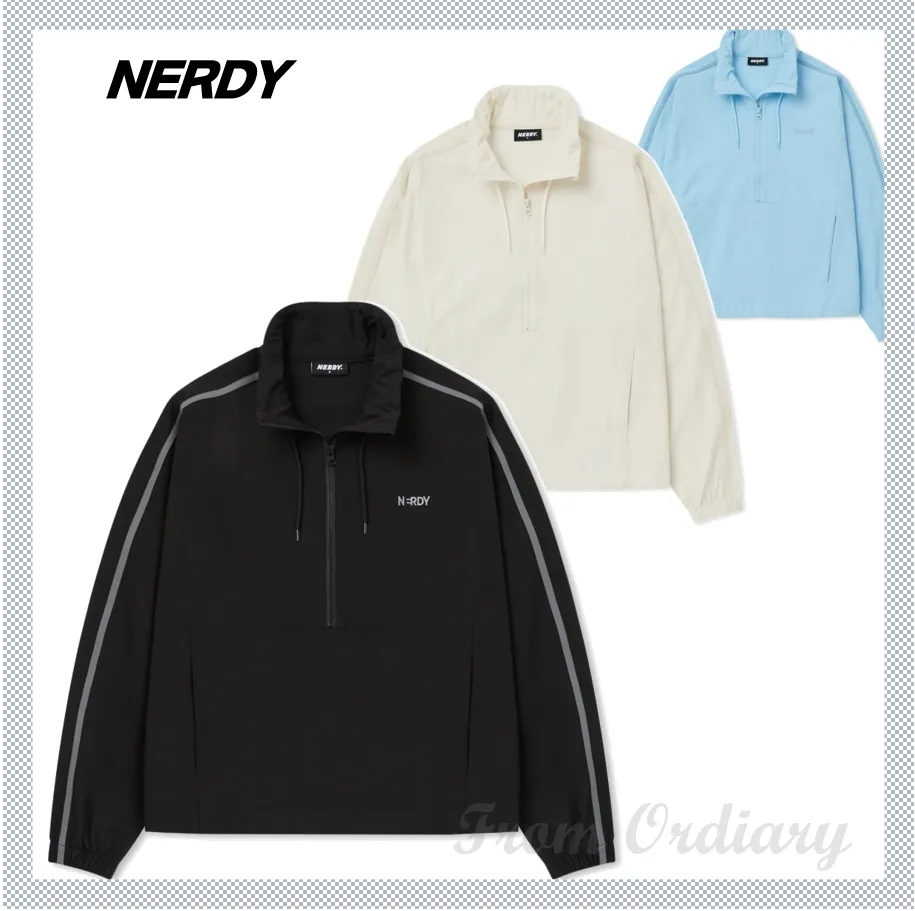 NERDY  |Unisex Street Style Long Sleeves Logo Tops