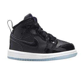 Nike Kid's Air Jordan 1 Mid SE TD Shoes - Black / Concord Blue / White