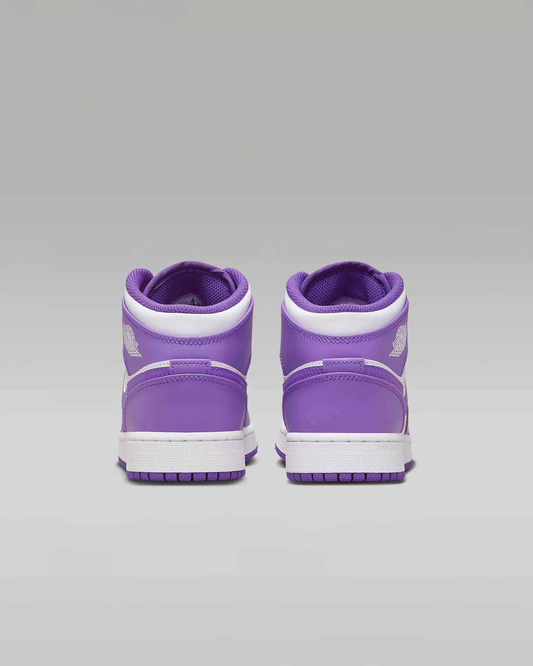 Nike Kid's Air Jordan 1 Mid Shoes - Purple Venom / White