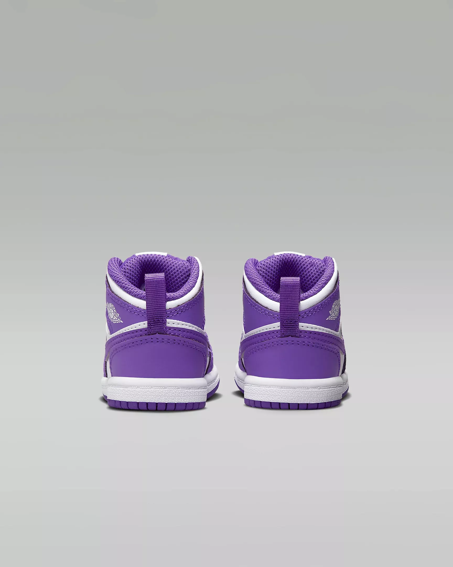 Nike Kid's Jordan 1 Mid TD Shoes - Purple Venom / White