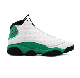 Nike Men's Air Jordan 13 Retro Lucky Shoes - White / Lucky Green / Black