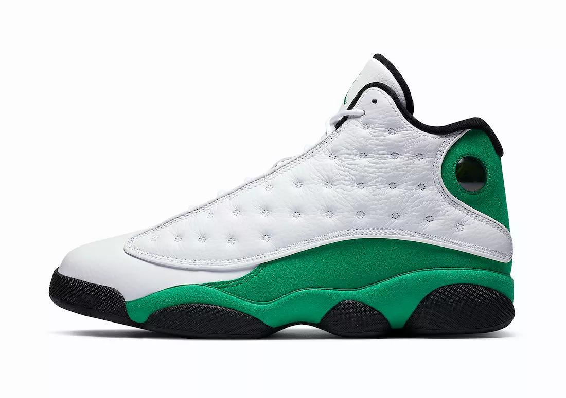 Nike Men's Air Jordan 13 Retro Lucky Shoes - White / Lucky Green / Black