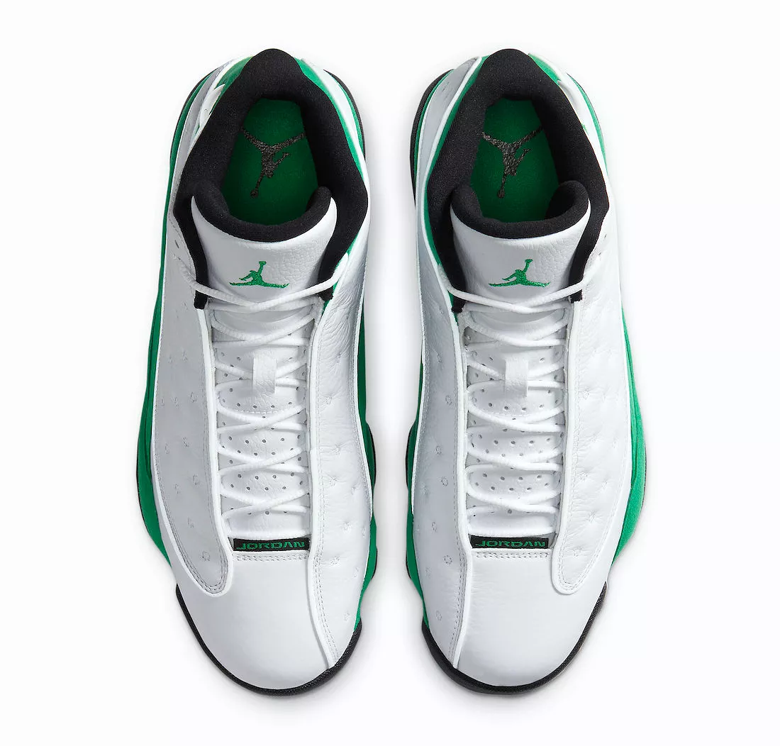 Nike Men's Air Jordan 13 Retro Lucky Shoes - White / Lucky Green / Black