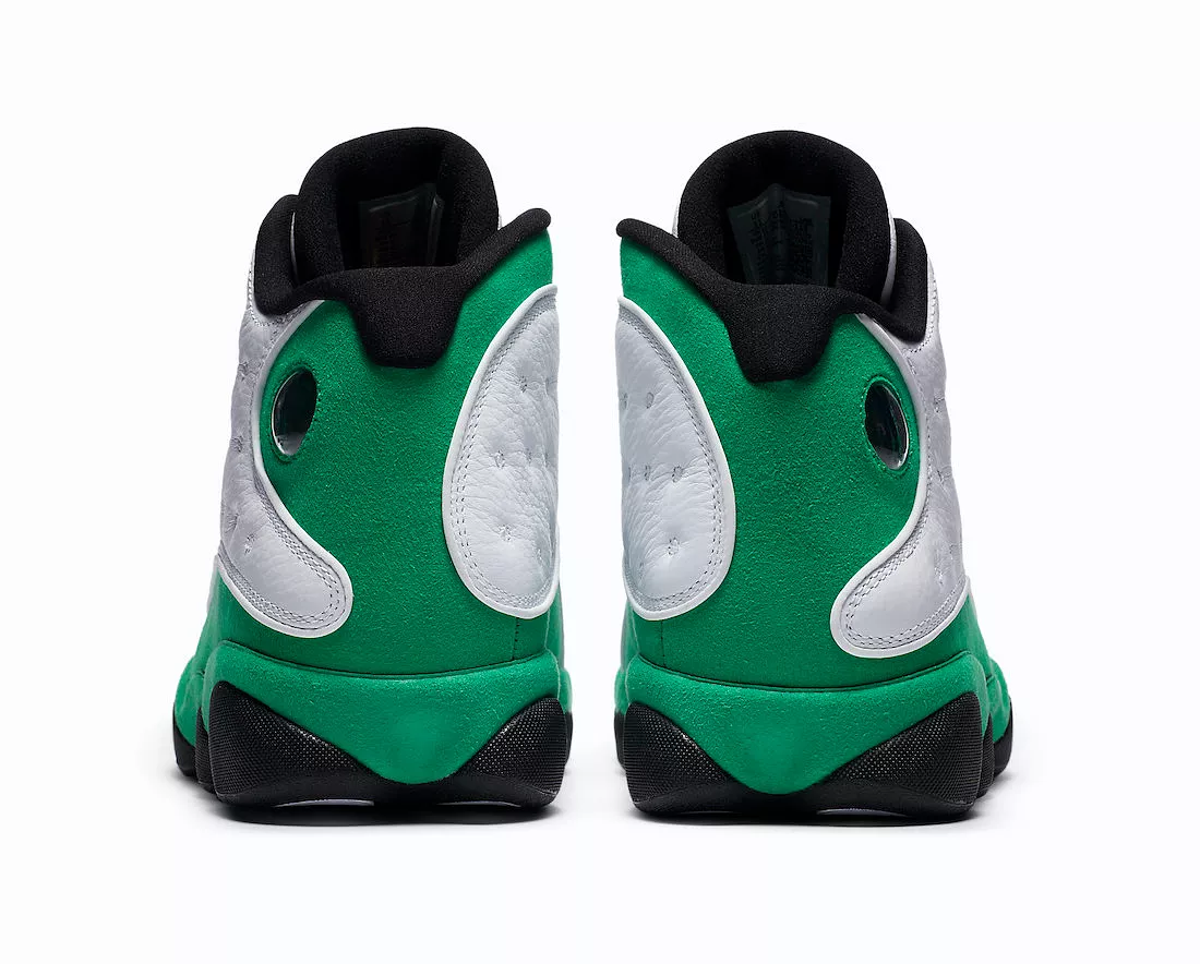 Nike Men's Air Jordan 13 Retro Lucky Shoes - White / Lucky Green / Black