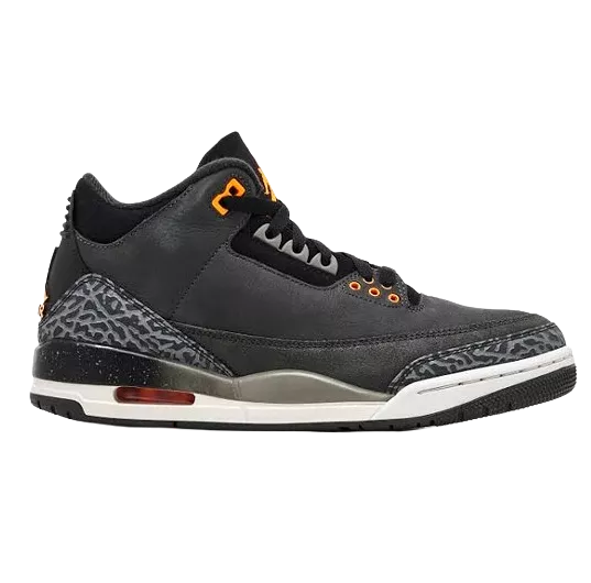 Nike Men's Air Jordan 3 Fear Shoes - Night Stadium / Black / Flat Pewter / Total Orange