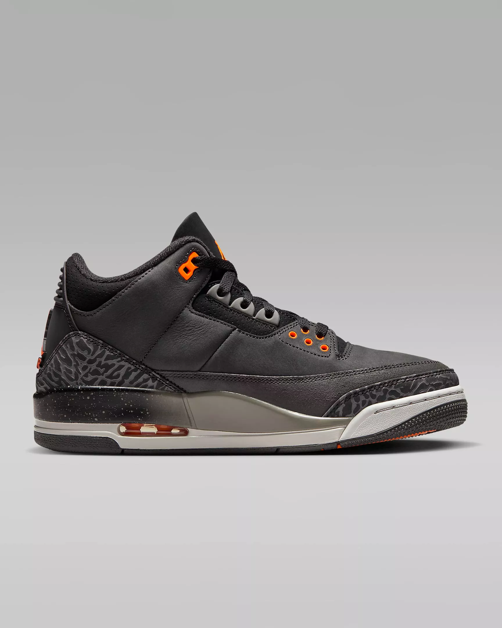 Nike Men's Air Jordan 3 Fear Shoes - Night Stadium / Black / Flat Pewter / Total Orange