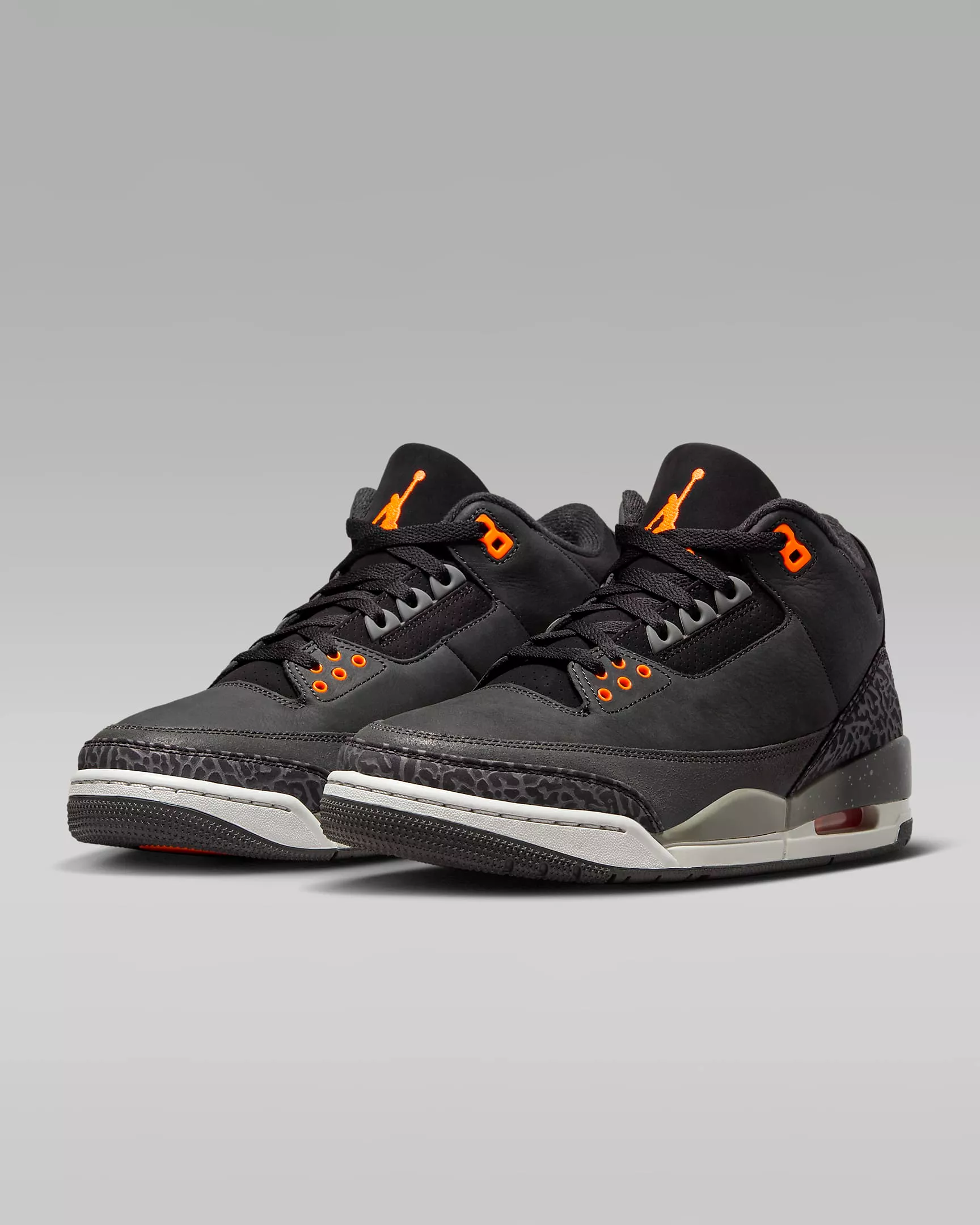 Nike Men's Air Jordan 3 Fear Shoes - Night Stadium / Black / Flat Pewter / Total Orange