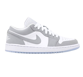 Nike Women's Air Jordan 1 Low Shoes - White / Wolf Grey