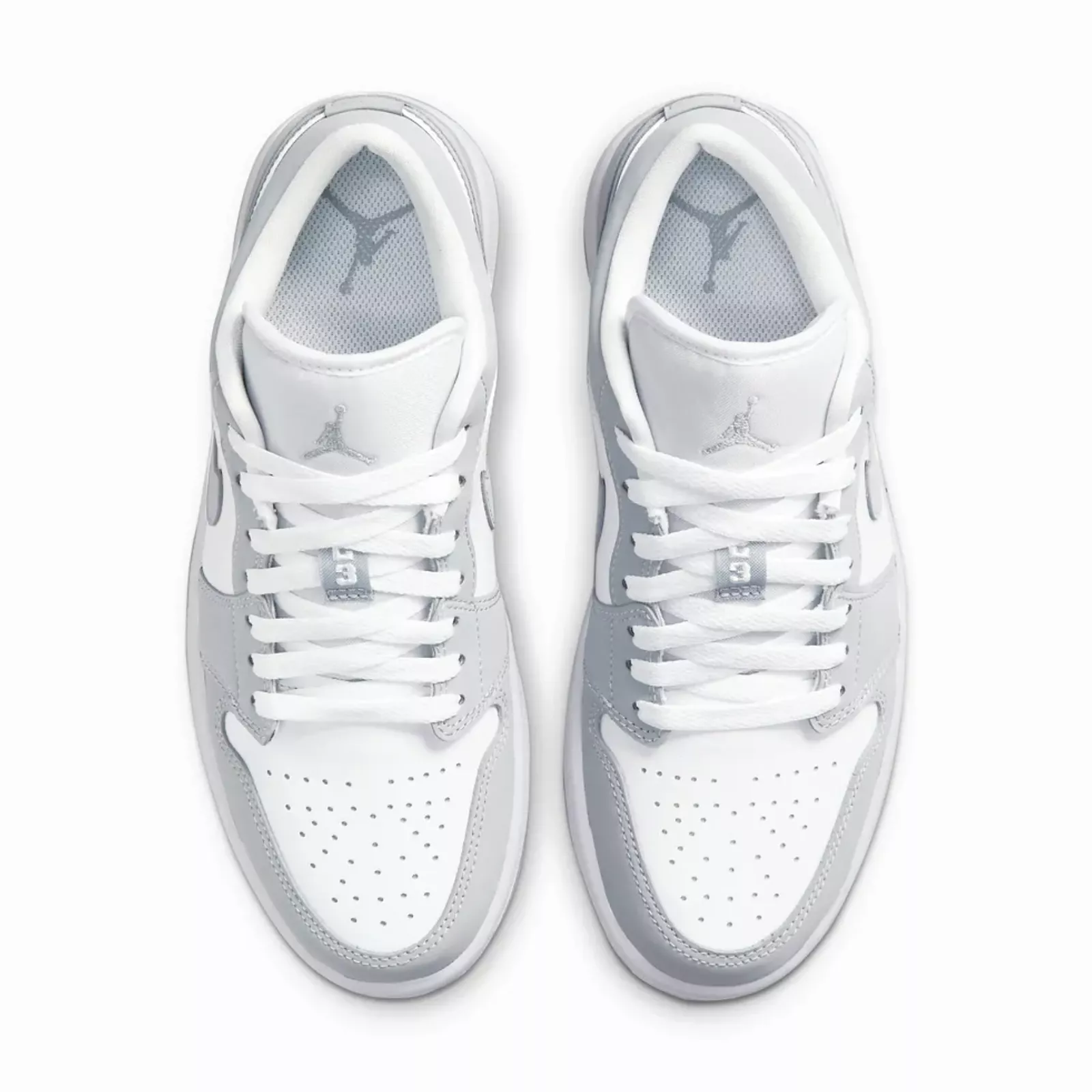 Nike Women's Air Jordan 1 Low Shoes - White / Wolf Grey