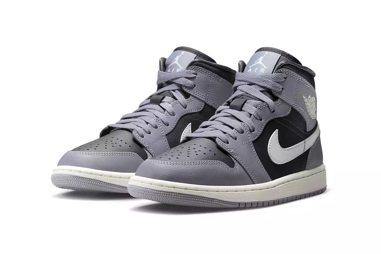 Nike Women's Jordan 1 Mid Shoes - Cement Grey / Sail