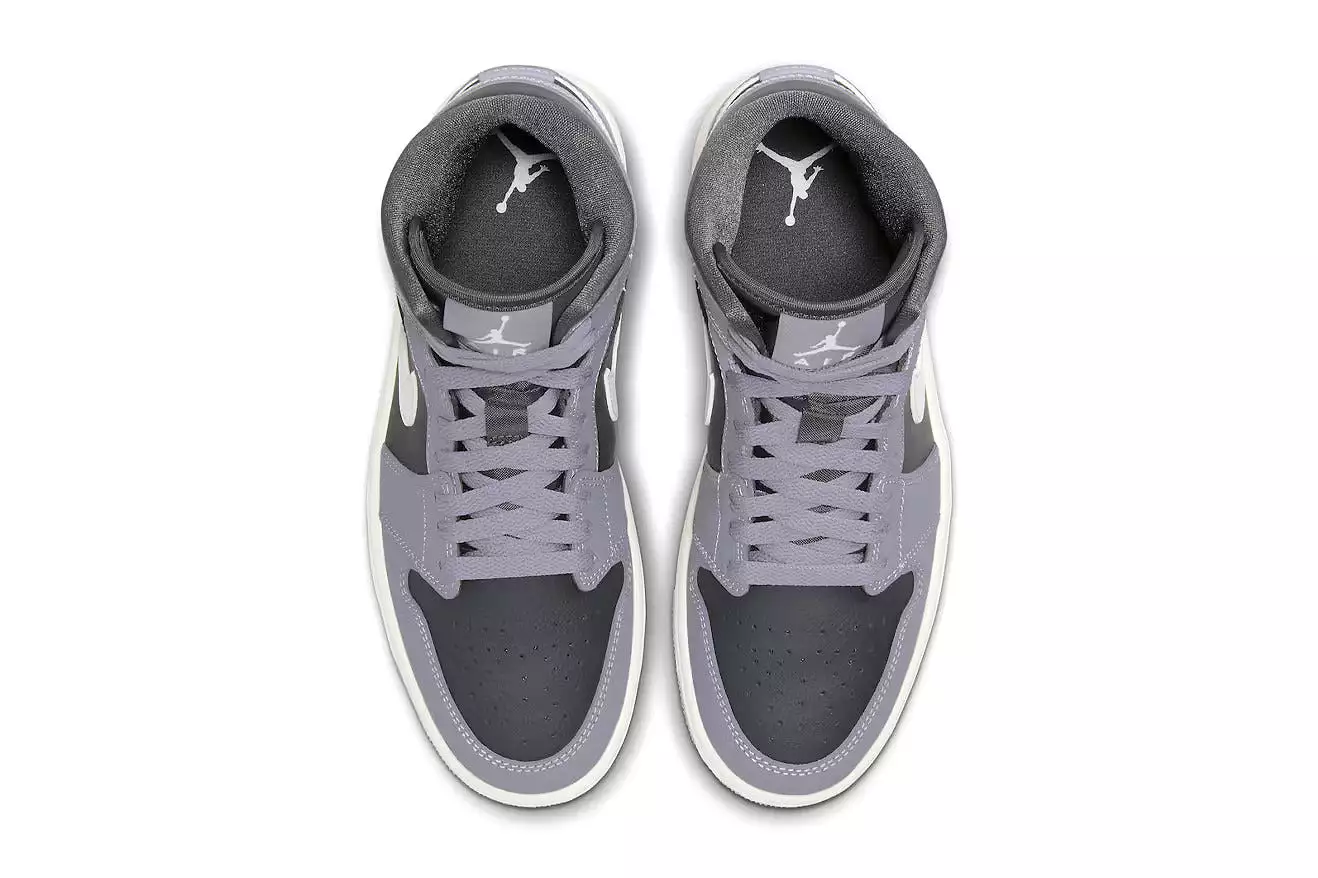 Nike Women's Jordan 1 Mid Shoes - Cement Grey / Sail