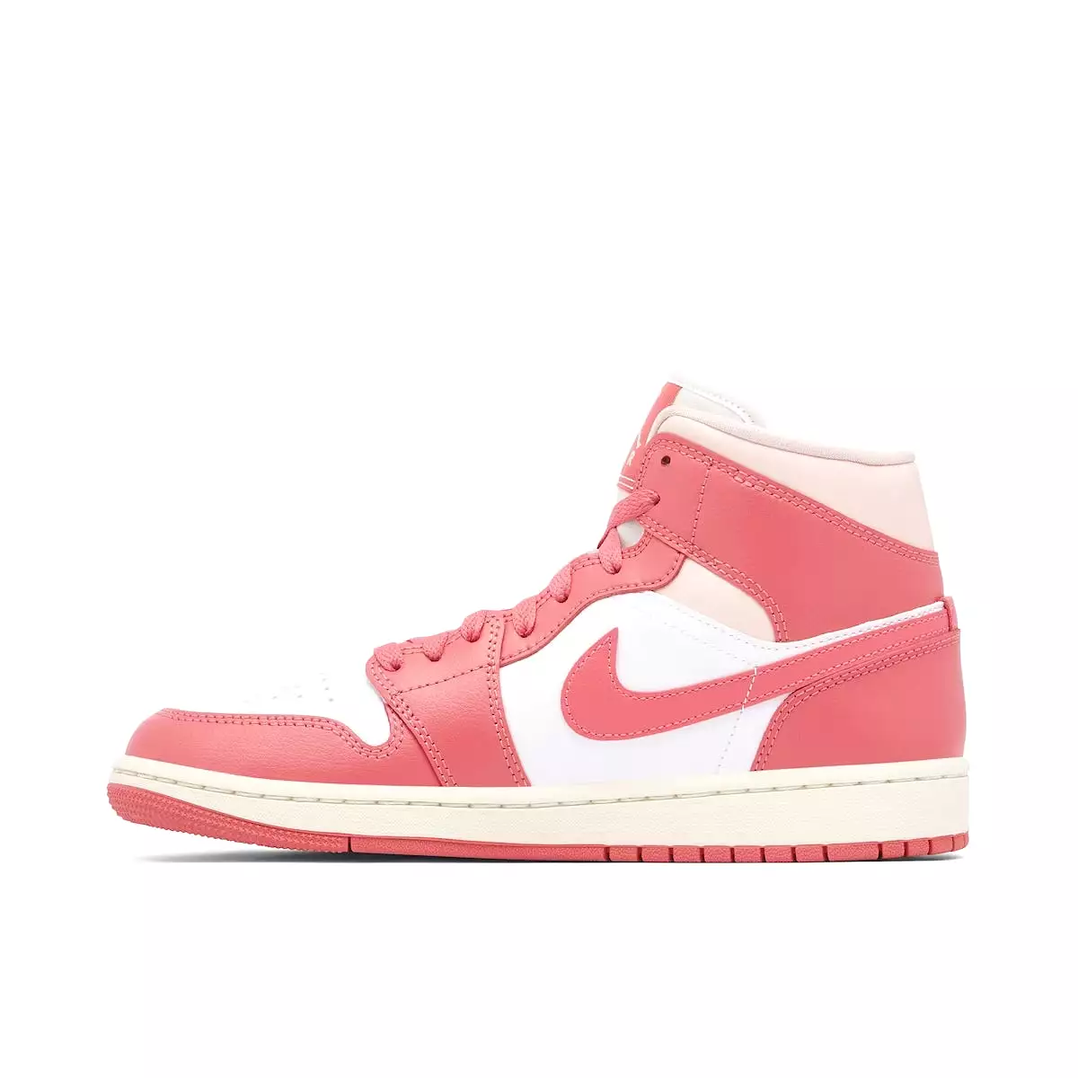 Nike Women's Jordan 1 Mid Shoes - White / Sea Coral / Sail