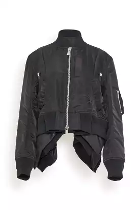 Nylon Twill Blouson in Black