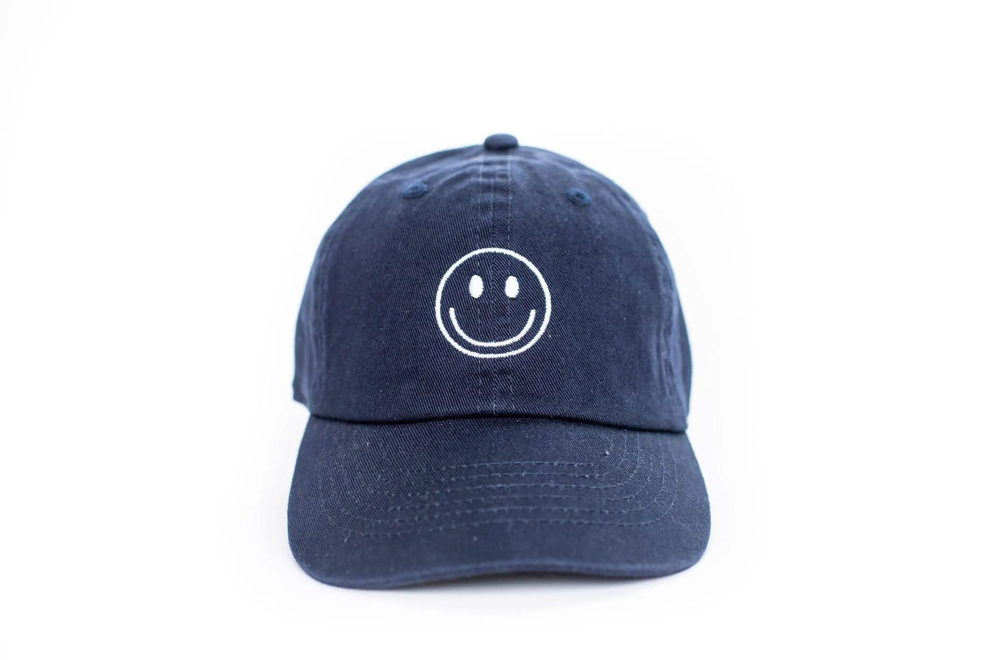 Rey to Z Baseball Toddler Hat - Navy Smiley Face Hat (1Y-4Y)