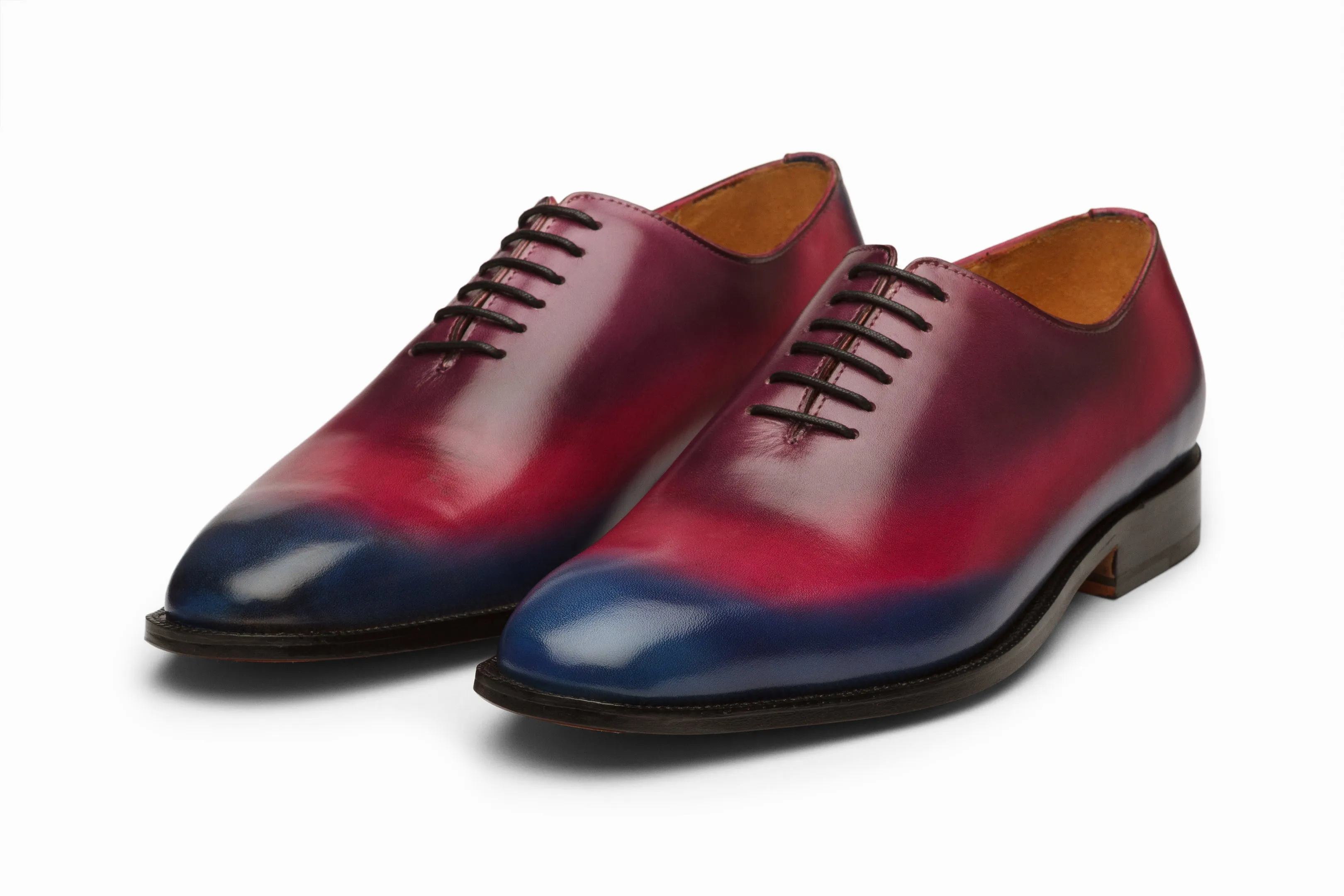 Wholecut Oxford - Blue/Pink/Purple Patina Finish