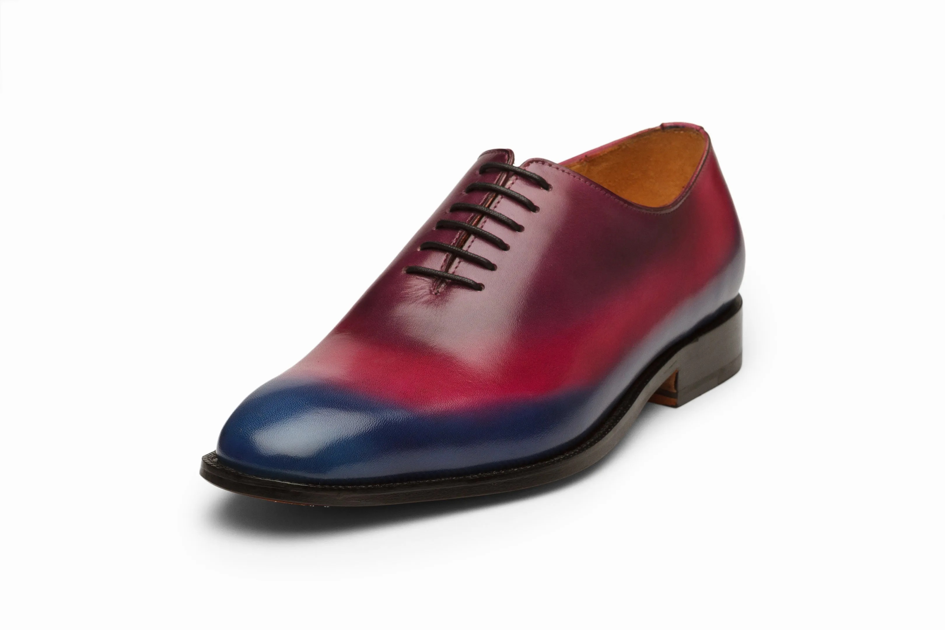 Wholecut Oxford - Blue/Pink/Purple Patina Finish